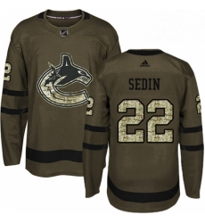 Youth Adidas Vancouver Canucks 22 Daniel Sedin Premier Green Salute to Service NHL Jersey Youth Adidas Vancouver Canucks 22 Daniel Sedin Premier Green Salute to Service NHL Jersey