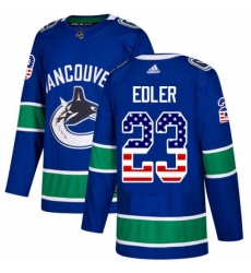 Youth Adidas Vancouver Canucks 23 Alexander Edler Authentic Blue USA Flag Fashion NHL Jersey Youth Adidas Vancouver Canucks 23 Alexander Edler Authentic Blue USA Flag Fashion NHL Jersey