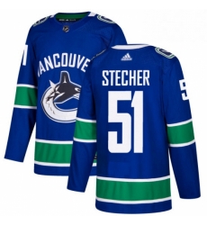 Youth Adidas Vancouver Canucks 51 Troy Stecher Premier Blue Home NHL Jersey Youth Adidas Vancouver Canucks 51 Troy Stecher Premier Blue Home NHL Jersey