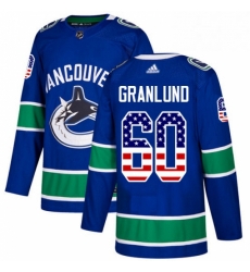 Youth Adidas Vancouver Canucks 60 Markus Granlund Authentic Blue USA Flag Fashion NHL Jersey Youth Adidas Vancouver Canucks 60 Markus Granlund Authentic Blue USA Flag Fashion NHL Jersey