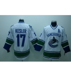 KIDS Vancouver Canucks 17 Kesler white Jersey A patch KIDS Vancouver Canucks 17 Kesler white Jersey A patch