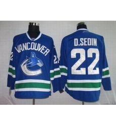 KIDS Vancouver Canucks 22 D.SEDIN blue Jerseys KIDS Vancouver Canucks 22 D.SEDIN blue Jerseys