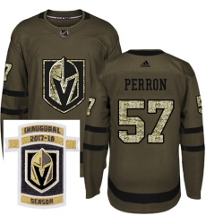 Adidas Golden Knights #57 David Perron Green Salute to Service Stitched NHL Inaugural Season Patch Jersey Adidas Golden Knights #57 David Perron Green Salute to Service Stitched NHL Inaugural Season Patch Jersey