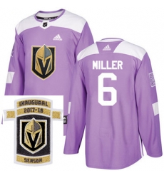 Adidas Golden Knights #6 Colin Miller Purple Authentic Fights Cancer Stitched NHL Inaugural Season Patch Jersey Adidas Golden Knights #6 Colin Miller Purple Authentic Fights Cancer Stitched NHL Inaugural Season Patch Jersey