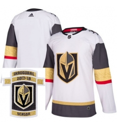 Adidas Golden Knights Blank White Road Authentic Stitched NHL Inaugural Season Patch Jersey Adidas Golden Knights Blank White Road Authentic Stitched NHL Inaugural Season Patch Jersey