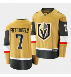 Golden Knights 7 Alex Pietrangelo 2020 21 Gold Breakaway Jersey Golden Knights 7 Alex Pietrangelo 2020 21 Gold Breakaway Jersey