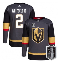 Men Vegas Golden Knights 2 Zach Whitecloud Gray 2023 Stanley Cup Final Stitched Jersey Men Vegas Golden Knights 2 Zach Whitecloud Gray 2023 Stanley Cup Final Stitched Jersey