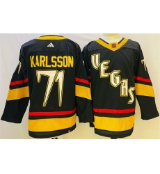 Men Vegas Golden Knights 71 William Karlsson Black 2022 23 Reverse Retro Stitched Jersey Men Vegas Golden Knights 71 William Karlsson Black 2022 23 Reverse Retro Stitched Jersey
