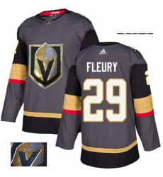 Mens Adidas Vegas Golden Knights 29 Marc Andre Fleury Authentic Gray Fashion Gold NHL Jersey Mens Adidas Vegas Golden Knights 29 Marc Andre Fleury Authentic Gray Fashion Gold NHL Jersey