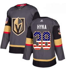 Mens Adidas Vegas Golden Knights 38 Tomas Hyka Authentic Gray USA Flag Fashion NHL Jersey Mens Adidas Vegas Golden Knights 38 Tomas Hyka Authentic Gray USA Flag Fashion NHL Jersey