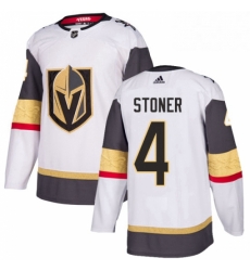 Mens Adidas Vegas Golden Knights 4 Clayton Stoner Authentic White Away NHL Jersey Mens Adidas Vegas Golden Knights 4 Clayton Stoner Authentic White Away NHL Jersey