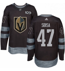 Mens Adidas Vegas Golden Knights 47 Luca Sbisa Authentic Black 1917 2017 100th Anniversary NHL Jersey Mens Adidas Vegas Golden Knights 47 Luca Sbisa Authentic Black 1917 2017 100th Anniversary NHL Jersey