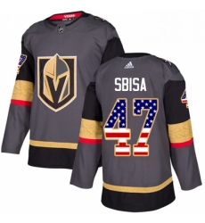 Mens Adidas Vegas Golden Knights 47 Luca Sbisa Authentic Gray USA Flag Fashion NHL Jersey Mens Adidas Vegas Golden Knights 47 Luca Sbisa Authentic Gray USA Flag Fashion NHL Jersey