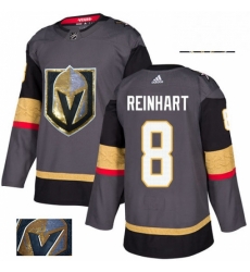 Mens Adidas Vegas Golden Knights 8 Griffin Reinhart Authentic Gray Fashion Gold NHL Jersey Mens Adidas Vegas Golden Knights 8 Griffin Reinhart Authentic Gray Fashion Gold NHL Jersey