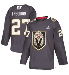 Vegas Golden Knights 27 Shea Theodore Gray Dia De Los Muertos Adidas Jersey Vegas Golden Knights 27 Shea Theodore Gray Dia De Los Muertos Adidas Jersey