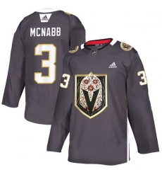 Vegas Golden Knights 3 Brayden McNabb Gray Dia De Los Muertos Adidas Jersey Vegas Golden Knights 3 Brayden McNabb Gray Dia De Los Muertos Adidas Jersey