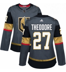 Womens Adidas Vegas Golden Knights 27 Shea Theodore Authentic Gray Home NHL Jersey Womens Adidas Vegas Golden Knights 27 Shea Theodore Authentic Gray Home NHL Jersey