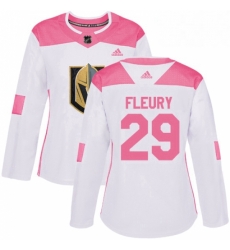 Womens Adidas Vegas Golden Knights 29 Marc Andre Fleury Authentic WhitePink Fashion NHL Jersey Womens Adidas Vegas Golden Knights 29 Marc Andre Fleury Authentic WhitePink Fashion NHL Jersey