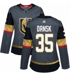 Womens Adidas Vegas Golden Knights 35 Oscar Dansk Authentic Gray Home NHL Jersey Womens Adidas Vegas Golden Knights 35 Oscar Dansk Authentic Gray Home NHL Jersey