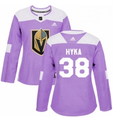 Womens Adidas Vegas Golden Knights 38 Tomas Hyka Authentic Purple Fights Cancer Practice NHL Jersey Womens Adidas Vegas Golden Knights 38 Tomas Hyka Authentic Purple Fights Cancer Practice NHL Jersey