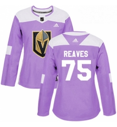 Womens Adidas Vegas Golden Knights 75 Ryan Reaves Authentic Purple Fights Cancer Practice NHL Jersey Womens Adidas Vegas Golden Knights 75 Ryan Reaves Authentic Purple Fights Cancer Practice NHL Jersey