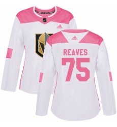 Womens Adidas Vegas Golden Knights 75 Ryan Reaves Authentic White Pink Fashion NHL Jersey Womens Adidas Vegas Golden Knights 75 Ryan Reaves Authentic White Pink Fashion NHL Jersey