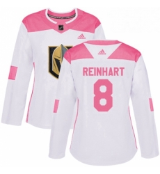 Womens Adidas Vegas Golden Knights 8 Griffin Reinhart Authentic WhitePink Fashion NHL Jersey Womens Adidas Vegas Golden Knights 8 Griffin Reinhart Authentic WhitePink Fashion NHL Jersey