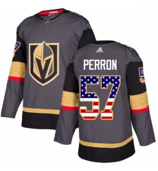 Youth Adidas Vegas Golden Knights 57 David Perron Authentic Gray USA Flag Fashion NHL Jersey Youth Adidas Vegas Golden Knights 57 David Perron Authentic Gray USA Flag Fashion NHL Jersey