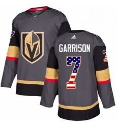 Youth Adidas Vegas Golden Knights 7 Jason Garrison Authentic Gray USA Flag Fashion NHL Jersey Youth Adidas Vegas Golden Knights 7 Jason Garrison Authentic Gray USA Flag Fashion NHL Jersey