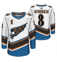 Men Washington Capitals 8 Alex Ovechkin White Throwback Stitched Jersey Men Washington Capitals 8 Alex Ovechkin White Throwback Stitched Jersey