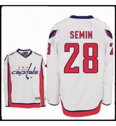 RBK hockey jerseys Washington Capitals 28 semin white RBK hockey jerseys Washington Capitals 28 semin white