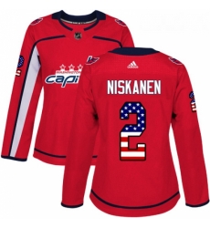 Womens Adidas Washington Capitals 2 Matt Niskanen Authentic Red USA Flag Fashion NHL Jersey Womens Adidas Washington Capitals 2 Matt Niskanen Authentic Red USA Flag Fashion NHL Jersey