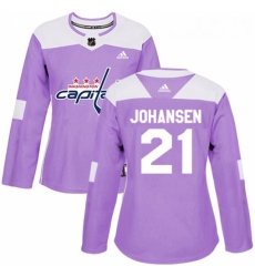 Womens Adidas Washington Capitals 21 Lucas Johansen Authentic Purple Fights Cancer Practice NHL Jersey Womens Adidas Washington Capitals 21 Lucas Johansen Authentic Purple Fights Cancer Practice NHL Jersey