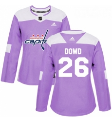 Womens Adidas Washington Capitals 26 Nic Dowd Authentic Purple Fights Cancer Practice NHL Jersey Womens Adidas Washington Capitals 26 Nic Dowd Authentic Purple Fights Cancer Practice NHL Jersey