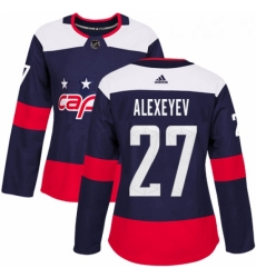 Womens Adidas Washington Capitals 27 Alexander Alexeyev Authentic Navy Blue 2018 Stadium Series NHL Jerse Womens Adidas Washington Capitals 27 Alexander Alexeyev Authentic Navy Blue 2018 Stadium Series NHL Jerse