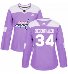 Womens Adidas Washington Capitals 34 Jonas Siegenthaler Authentic Purple Fights Cancer Practice NHL Jersey Womens Adidas Washington Capitals 34 Jonas Siegenthaler Authentic Purple Fights Cancer Practice NHL Jersey
