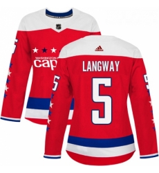 Womens Adidas Washington Capitals 5 Rod Langway Authentic Red Alternate NHL Jersey Womens Adidas Washington Capitals 5 Rod Langway Authentic Red Alternate NHL Jersey