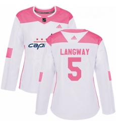 Womens Adidas Washington Capitals 5 Rod Langway Authentic WhitePink Fashion NHL Jersey Womens Adidas Washington Capitals 5 Rod Langway Authentic WhitePink Fashion NHL Jersey