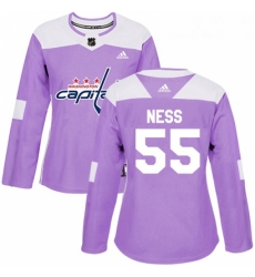 Womens Adidas Washington Capitals 55 Aaron Ness Authentic Purple Fights Cancer Practice NHL Jersey Womens Adidas Washington Capitals 55 Aaron Ness Authentic Purple Fights Cancer Practice NHL Jersey