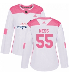 Womens Adidas Washington Capitals 55 Aaron Ness Authentic WhitePink Fashion NHL Jersey Womens Adidas Washington Capitals 55 Aaron Ness Authentic WhitePink Fashion NHL Jersey