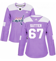 Womens Adidas Washington Capitals 67 Riley Sutter Authentic Purple Fights Cancer Practice NHL Jerse Womens Adidas Washington Capitals 67 Riley Sutter Authentic Purple Fights Cancer Practice NHL Jerse