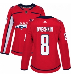 Womens Adidas Washington Capitals 8 Alex Ovechkin Authentic Red Home NHL Jersey Womens Adidas Washington Capitals 8 Alex Ovechkin Authentic Red Home NHL Jersey