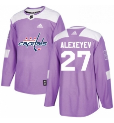 Youth Adidas Washington Capitals 27 Alexander Alexeyev Authentic Purple Fights Cancer Practice NHL Jerse Youth Adidas Washington Capitals 27 Alexander Alexeyev Authentic Purple Fights Cancer Practice NHL Jerse