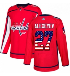 Youth Adidas Washington Capitals 27 Alexander Alexeyev Authentic Red USA Flag Fashion NHL Jerse Youth Adidas Washington Capitals 27 Alexander Alexeyev Authentic Red USA Flag Fashion NHL Jerse