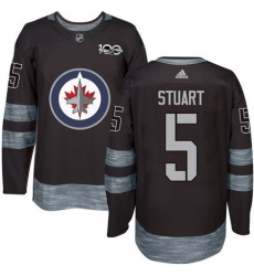 Jets #5 Mark Stuart Black 1917 2017 100th Anniversary Stitched NHL Jersey Jets #5 Mark Stuart Black 1917 2017 100th Anniversary Stitched NHL Jersey