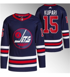 Men Winnipeg Jets 15 Rasmus Kupari 2021 22 Navy Stitched Jersey Men Winnipeg Jets 15 Rasmus Kupari 2021 22 Navy Stitched Jersey
