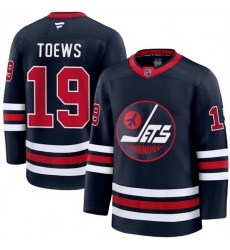 Men Winnipeg Jets 19 Jonathan Toews Navy 2024 25 Alternate Stitched Hockey Jersey