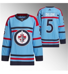Men Winnipeg Jets 5 Brenden Dillon Light Blue Anniversary Primegreen Stitched Jersey Men Winnipeg Jets 5 Brenden Dillon Light Blue Anniversary Primegreen Stitched Jersey