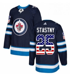 Mens Adidas Winnipeg Jets 25 Paul Stastny Authentic Navy Blue USA Flag Fashion NHL Jersey Mens Adidas Winnipeg Jets 25 Paul Stastny Authentic Navy Blue USA Flag Fashion NHL Jersey