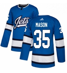 Mens Adidas Winnipeg Jets 35 Steve Mason Authentic Blue Alternate NHL Jersey Mens Adidas Winnipeg Jets 35 Steve Mason Authentic Blue Alternate NHL Jersey